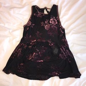 Empire waist Velvet Tank Top